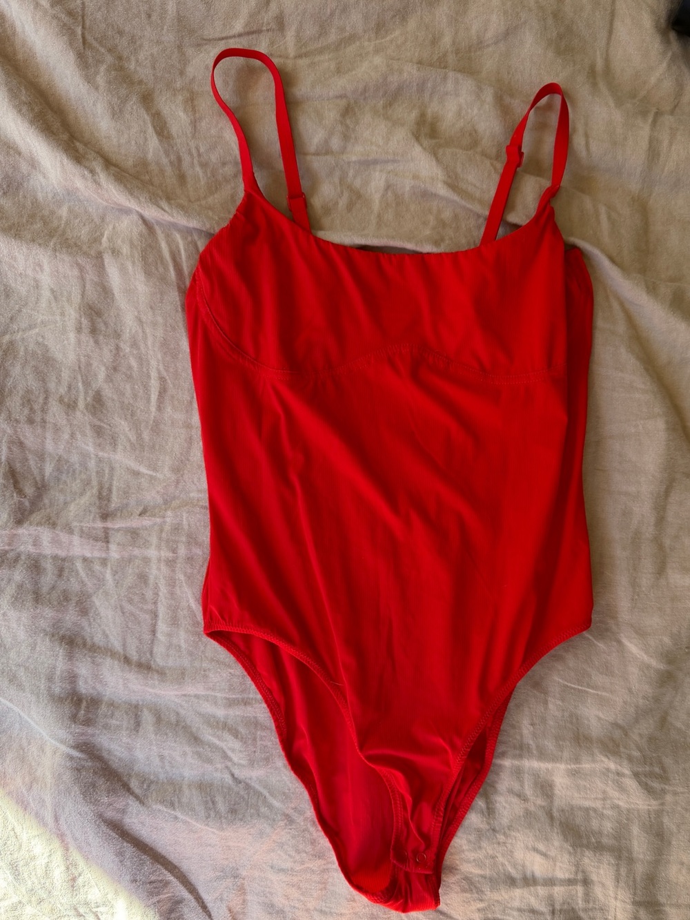 Free people red bodysuit